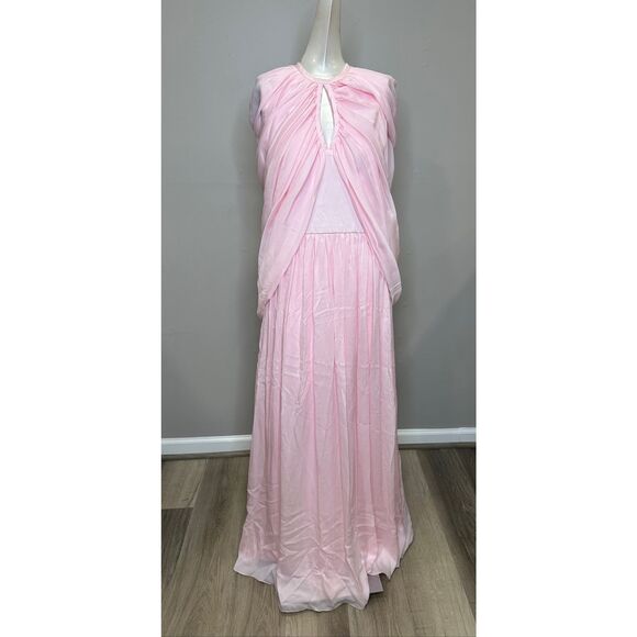 Giambattista Valli Keyhole Cape Chiffon Silk Gown IT44/US8 $5040 - Picture 4 of 11